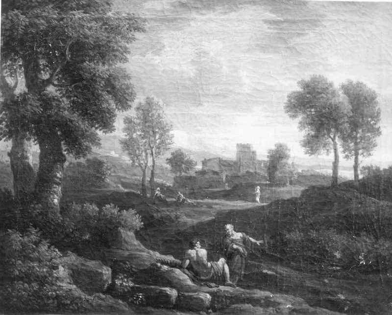 Paesaggio ideale con due figure in conversazione - Bavarian State Painting Collections